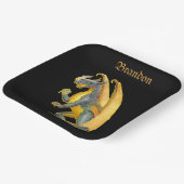 Personalisierter Feueratmungsdrache Pappteller (Gewinkelt)