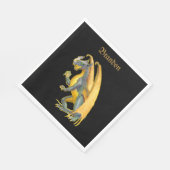 Personalisierter Feueratmungsdrache Serviette (Ecke)