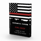 Personalisierter Feuerwehrhelfer mit dünner roter  Fotoblock (Rechts)