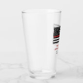 Personalisierter Feuerwehrhelfer mit dünner roter Glas (Rechts)