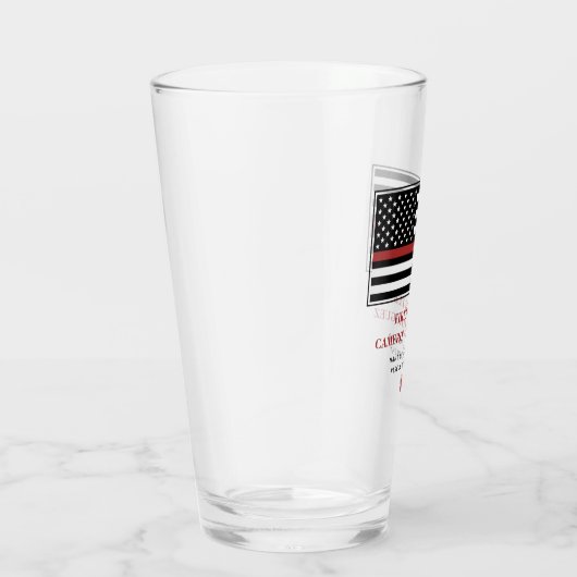 Personalisierter Feuerwehrhelfer mit dünner roter Glas (Rechts)