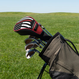 Personalisierter Feuerwehrhelfer mit dünner roter  Golf Headcover