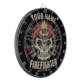 Personalisierter Feuerwehrmann Feuerwehrmann Schäd Dartscheibe (Vorderseite Links)