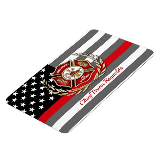 Personalisierter Feuerwehrmann Magnet (Linke Seite)