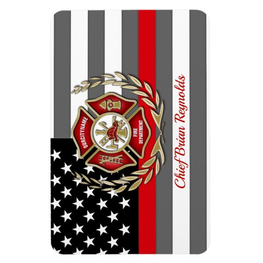 Personalisierter Feuerwehrmann Magnet (Vertikal)