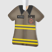Personalisierter Feuerwehrmann Ornament (Vorderseite)