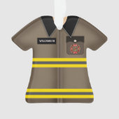 Personalisierter Feuerwehrmann Ornament (Vorderseite)