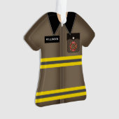 Personalisierter Feuerwehrmann Ornament (Vorderseite)