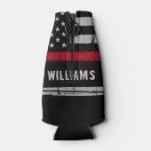 Personalisierter Feuerwehrmann, rote Linie Flaschenkühler (Rückseite)