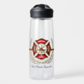 Personalisierter Feuerwehrmann Trinkflasche (Vorne)