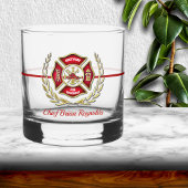 Personalisierter Feuerwehrmann Whiskyglas