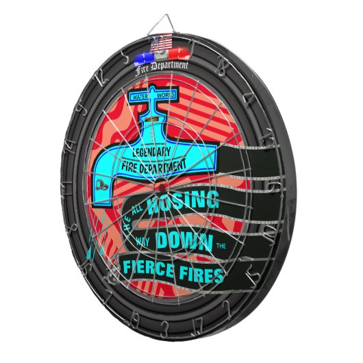 Personalisierter Feuerwehrschlauch Dartscheibe (Vorderseite rechts)