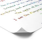 Personalisierter Fingerabdruck des Gottesposters Poster (Ecke)