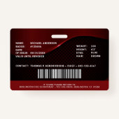 Personalisierter Firefighter Custom Employee Foto Ausweis (Rückseite)