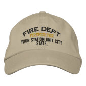 Personalisierter Firefighter-Hat Bestickte Kappe (Vorderseite)