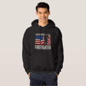Personalisierter Firefighter Rescue USA Flag Patri Hoodie (Vorne ganz)