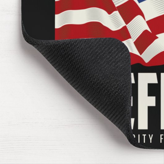 Personalisierter Firefighter Rescue USA Flag Patri Mousepad (Ecke)