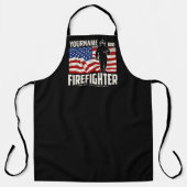 Personalisierter Firefighter Rescue USA Flag Patri Schürze (Vorderseite)