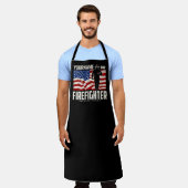 Personalisierter Firefighter Rescue USA Flag Patri Schürze (Getragen)