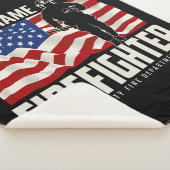 Personalisierter Firefighter Rescue USA Flag Patri Sherpadecke (3/4)