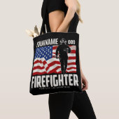 Personalisierter Firefighter Rescue USA Flag Patri Tasche (Von Nahem)