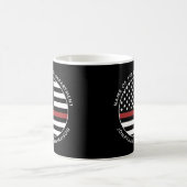 Personalisierter Firefighter Thin Red Line USA-Fla Kaffeetasse (Mittel)