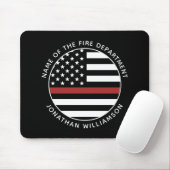 Personalisierter Firefighter Thin Red Line USA-Fla Mousepad (Mit Mouse)