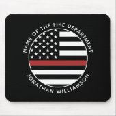 Personalisierter Firefighter Thin Red Line USA-Fla Mousepad (Vorne)