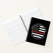 Personalisierter Firefighter Thin Red Line USA-Fla Notizblock (Innenseite)