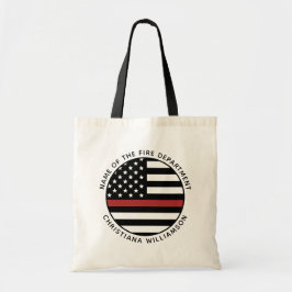 Personalisierter Firefighter Thin Red Line USA-Fla Tragetasche