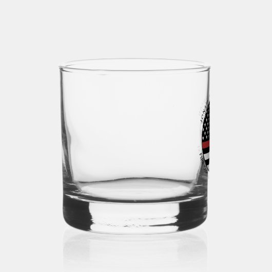 Personalisierter Firefighter Thin Red Line USA-Fla Whiskyglas (Rechts)