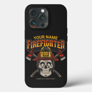 Personalisierter Fireman Skull Helm AX Firefighter Case-Mate iPhone Hülle