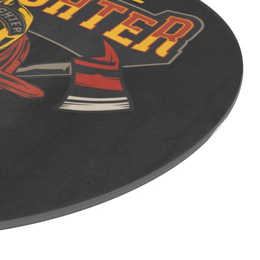 Personalisierter Fireman Skull Helm AX Firefighter Schneidebrett (Ecke)