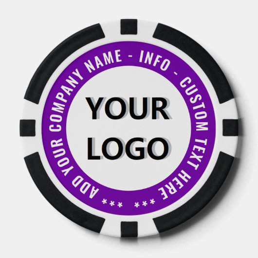 Personalisierter Firmenlogo-Text Marken-Pokerchips Pokerchips (Vorderseite)