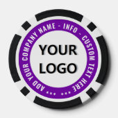 Personalisierter Firmenlogo-Text Marken-Pokerchips Pokerchips (Rückseite)