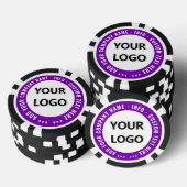 Personalisierter Firmenlogo-Text Marken-Pokerchips Pokerchips (Stapel)