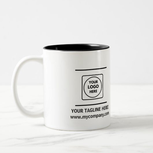 Personalisierter Firmenlogo-Werbebecher Zweifarbige Tasse (Links)