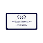 Personalisierter Firmenname und Logo-Adressetikett Adressaufkleber (Vorne)