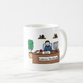 Personalisierter Firmennamen der Cartoon-Tasse w Kaffeetasse (VorderseiteRechts)