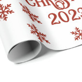 Personalisierter First Christmas Text Geschenkpapier (Rolleneckpunkt)