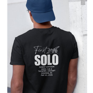 Personalisierter First-Solo-Flug   PILOT   Flugzeu T-Shirt