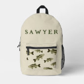 Personalisierter Fisch-Backpack Bedruckter Rucksack (Vorderseite)