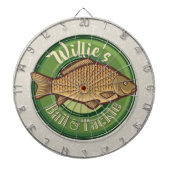 Personalisierter Fisch und Kackelladen Angelfänger Dartscheibe (vorne)