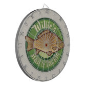 Personalisierter Fisch und Kackelladen Angelfänger Dartscheibe (Vorderseite Links)