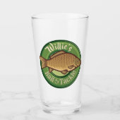 Personalisierter Fisch und Kackelladen Angelfänger Glas (Vorderseite)