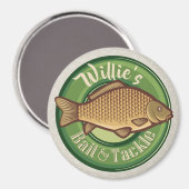 Personalisierter Fisch und Kackelladen Angelfänger Magnet (Vorderseite/Rückseite)
