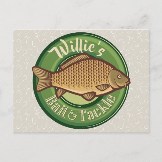 Personalisierter Fisch und Kackelladen Angelfänger Postkarte (Vorderseite)