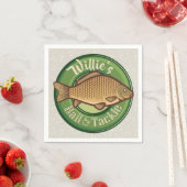 Personalisierter Fisch und Kackelladen Angelfänger Serviette (Beispiel)