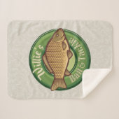 Personalisierter Fisch und Kackelladen Angelfänger Sherpadecke (Vorderseite (Horizontal))