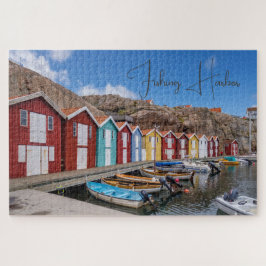 Personalisierter Fischereihafen, landschaftlich Puzzle